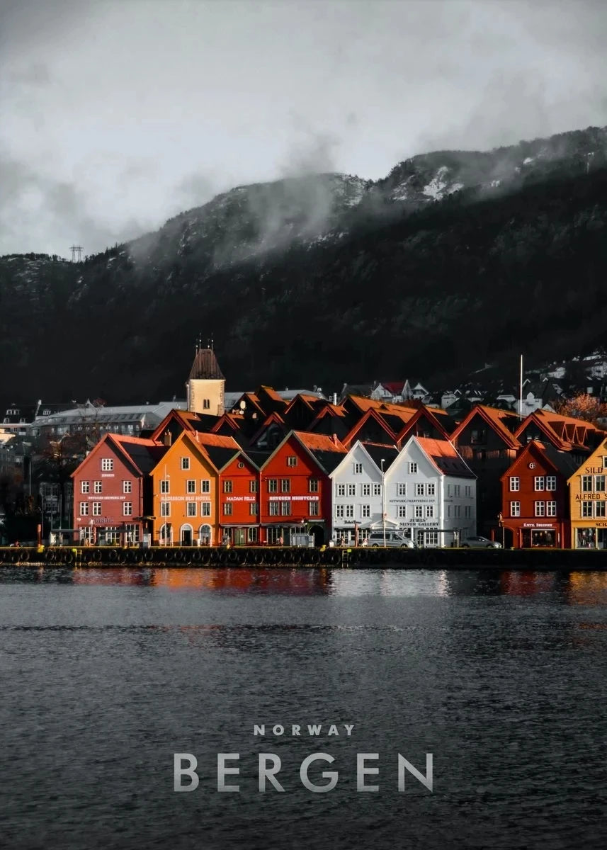 Travel City Norway Art Canvas Painting Print Poster Aurora Mountain Wall Modern Picture for Living Room Home Decor No Frame