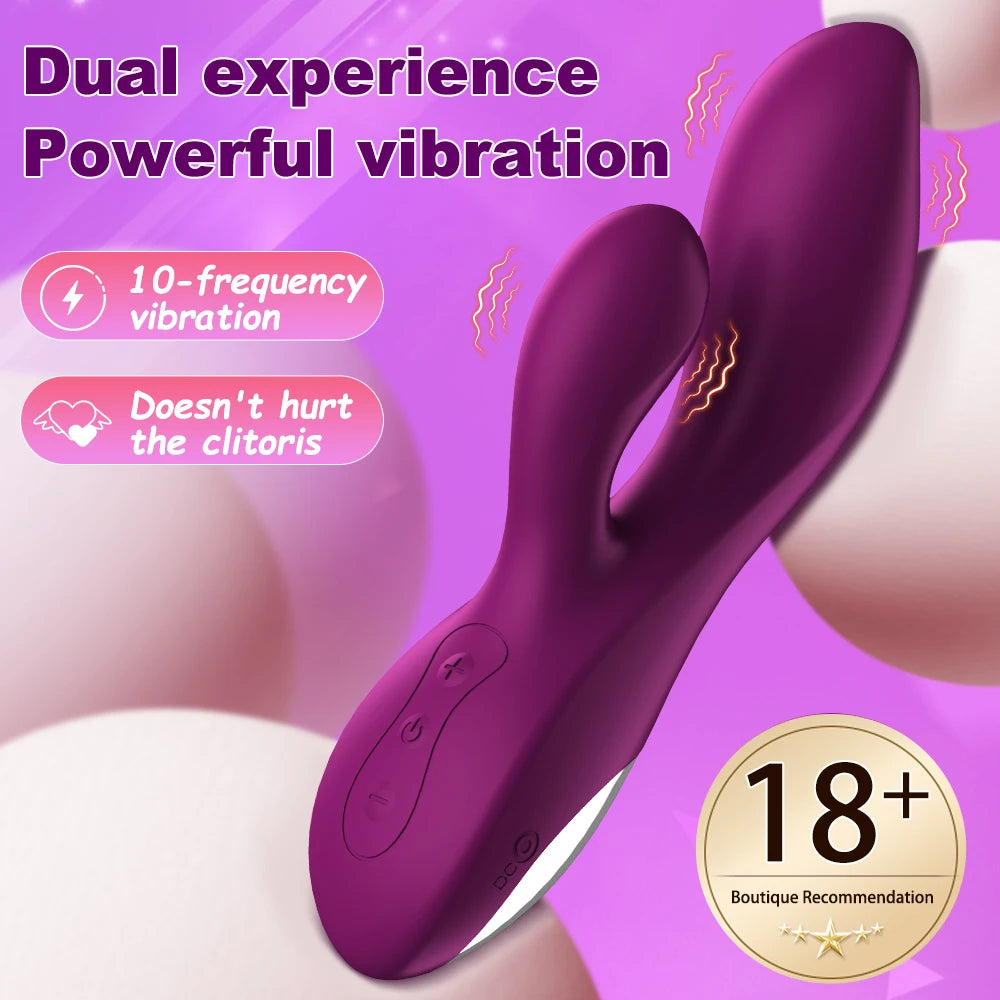 10 Powerful Vibration Modes Rabbit Vibrator G Spot Massager Clitoris Stimulator for Women Sex Toys Shop Adults Goods for Female