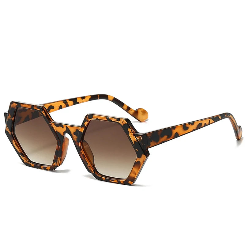 2025 Luxusmarkendesign Sechseck-Sonnenbrille Kleiner Rahmen Unregelmäßige Ins Mode Sonnenbrille Polygon Sonnenschutz für Frauen Männer UV400