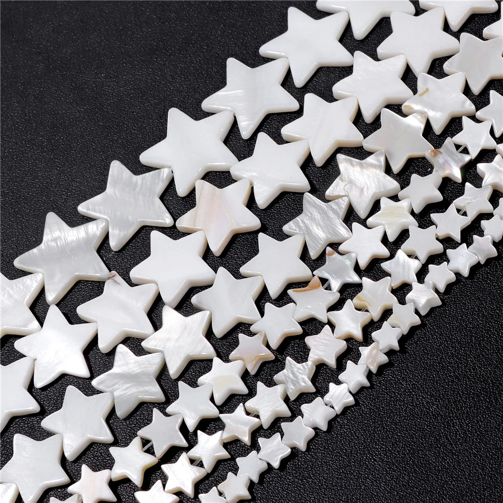 Natural White Mother of Pearl Shell Beads Oval Round Freshwater Shell Beads for Jewelry Making Necklace Bracelet DIY 15" - Madeinsea©