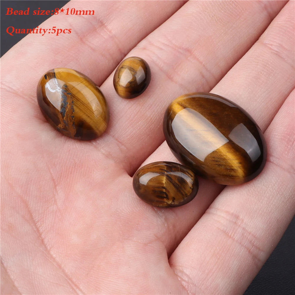 45 Kind Tiger Eye Stone Bead Natural Yellow Cabochon Round Faceted Square Loose Beads Fit Fashion Jewelry Making Handmade Supply