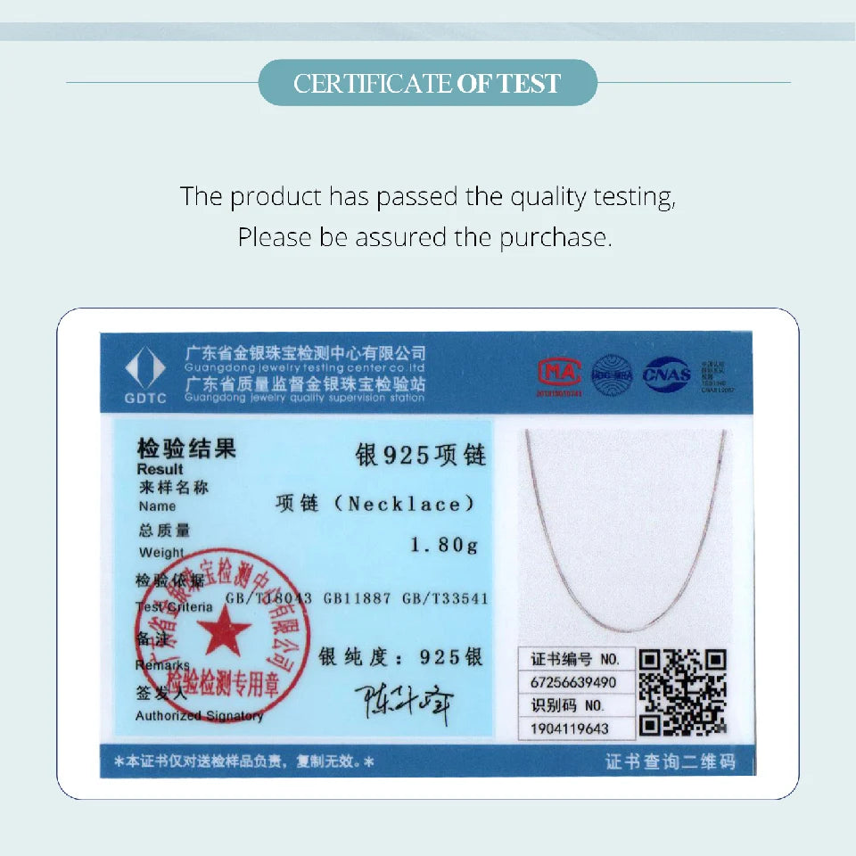 BAMOER Solid Gold Over 925 Sterling Silver Chain Necklace for Women Girls, Thin Dainty Round Snake Chain For Daily Pairing