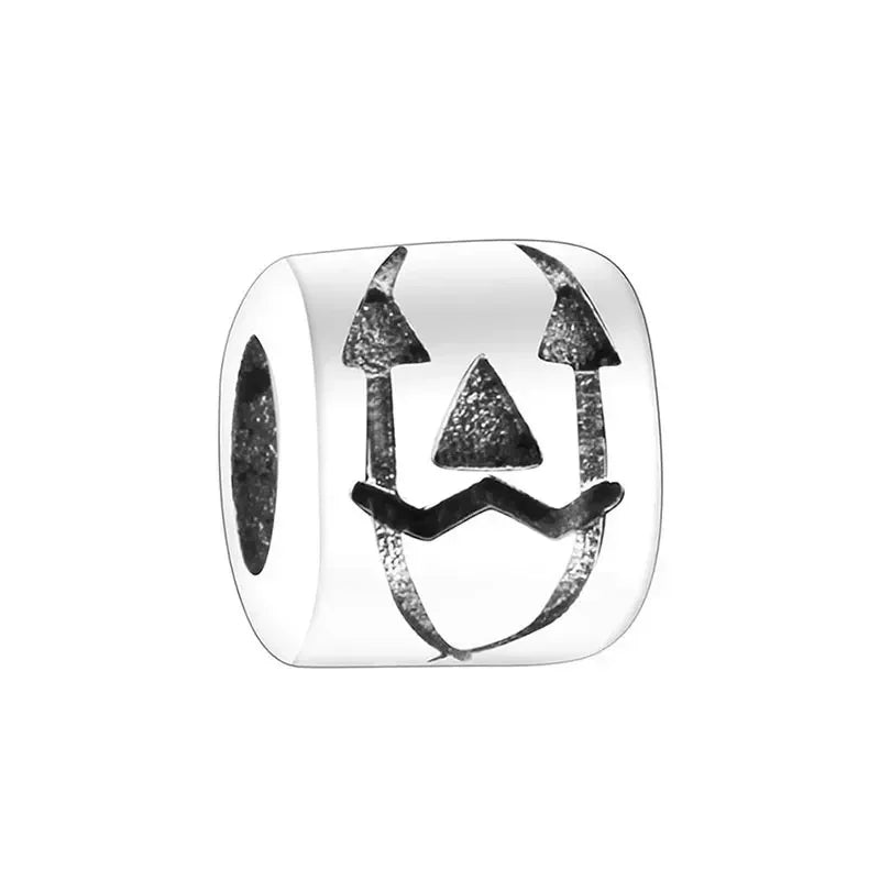 Night Glow Pumpkin,Skull,Vampire,Witch,Ghost Halloween Series Charm fit Pan Original Bracelet Holiday Jewelry DIY Fun Beads