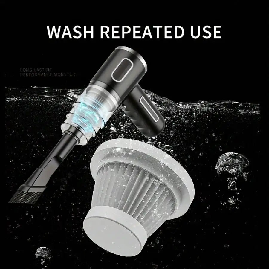 Multi Functional Ultra Quiet Portable Car Vacuum Cleaner - USB Charging, Strong Suction, Long Battery Life, Suitable For Home And Car Use, Charging Handheld, Whirlwind, Wireless Collector