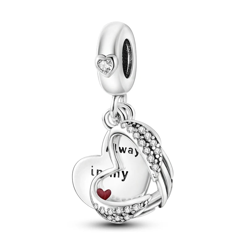 New 925 Sterling Silver Charm Love Heart Warm Family Series Beads Fit Original Charms Bracelets Pendant DIY Jewelry Gift - Madeinsea©