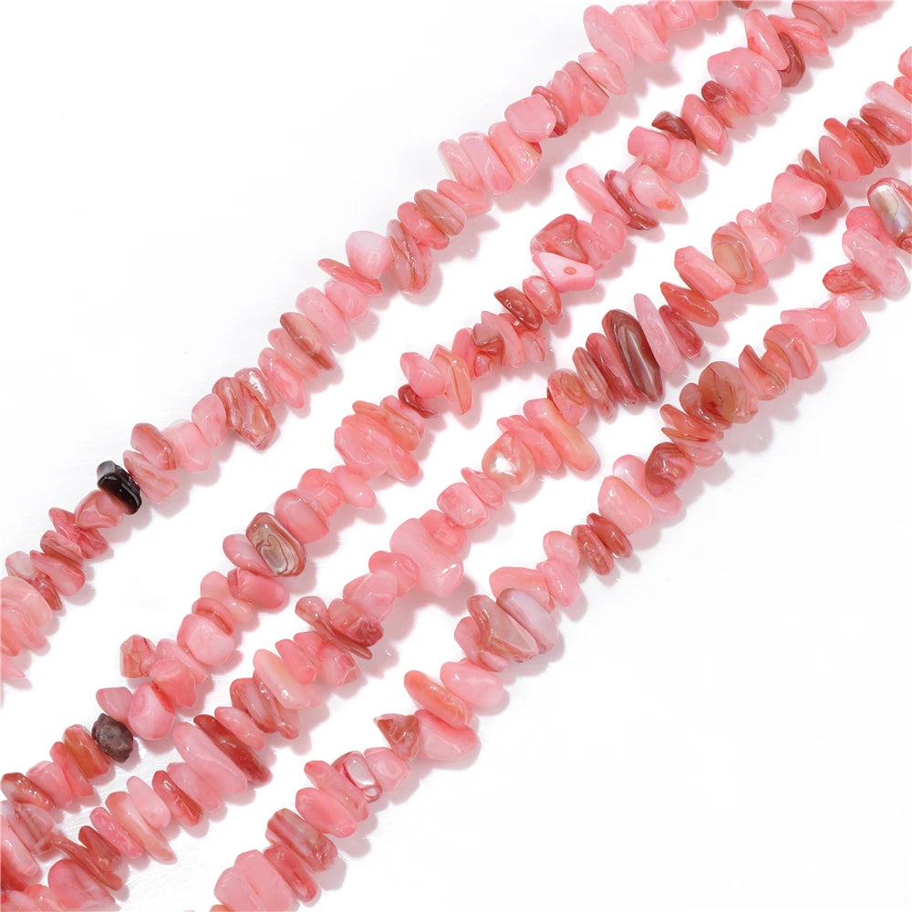 5-8mm Muticolor Shell Beads Natural Dyed Color Irregular Shape Loose Spacer Bead For Jewelry Making Necklace Bracelet DIY