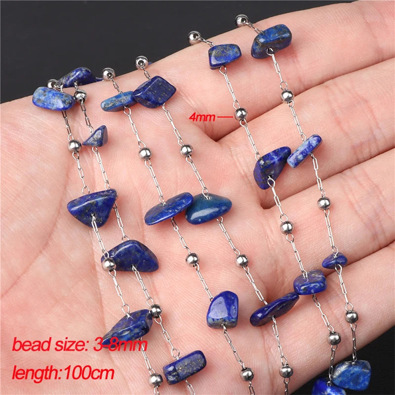 Natural Lapis Lazuli Bead Blue Round Tube Faceted Loose Spacer Stone Beads For Jewelry Making DIY Handmade Bracelets Necklace