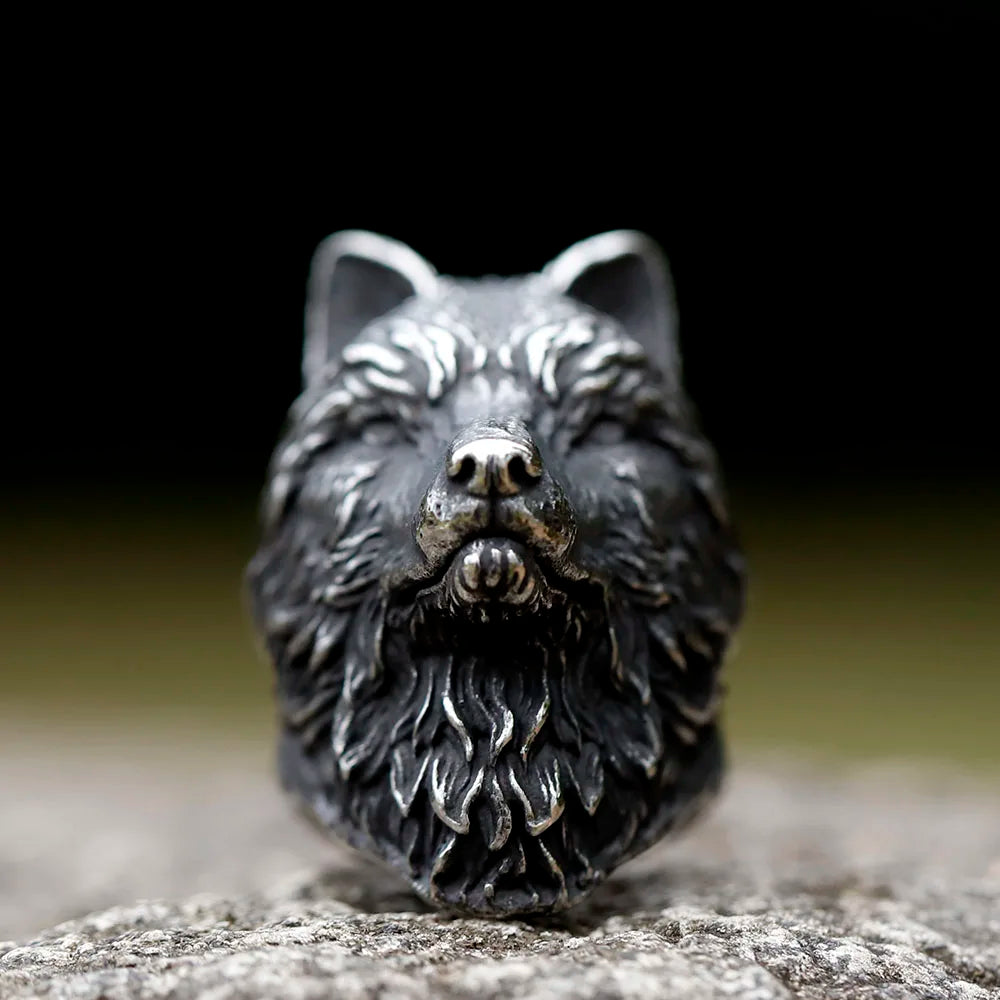 2023 NEW Men's 316L stainless steel rings Nose Viking Style Scandinavian wolf head Animal Ring Jewelry Amulet Gifts