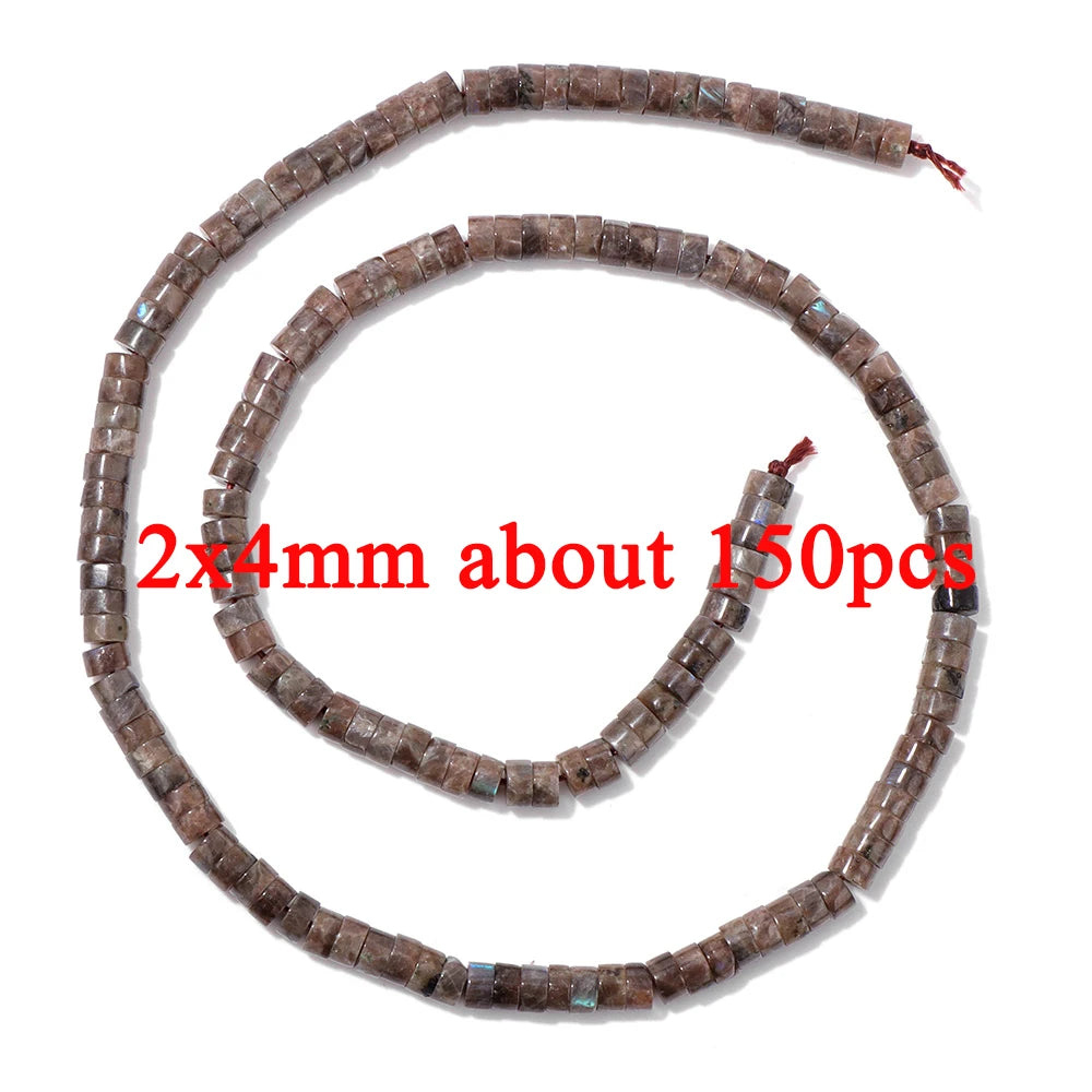 Natural Dark Labradorite Stone Bead Black Spectrolite Faceted Round Leaf Square Loose Spacer Beads For Jewelry Making Handmade