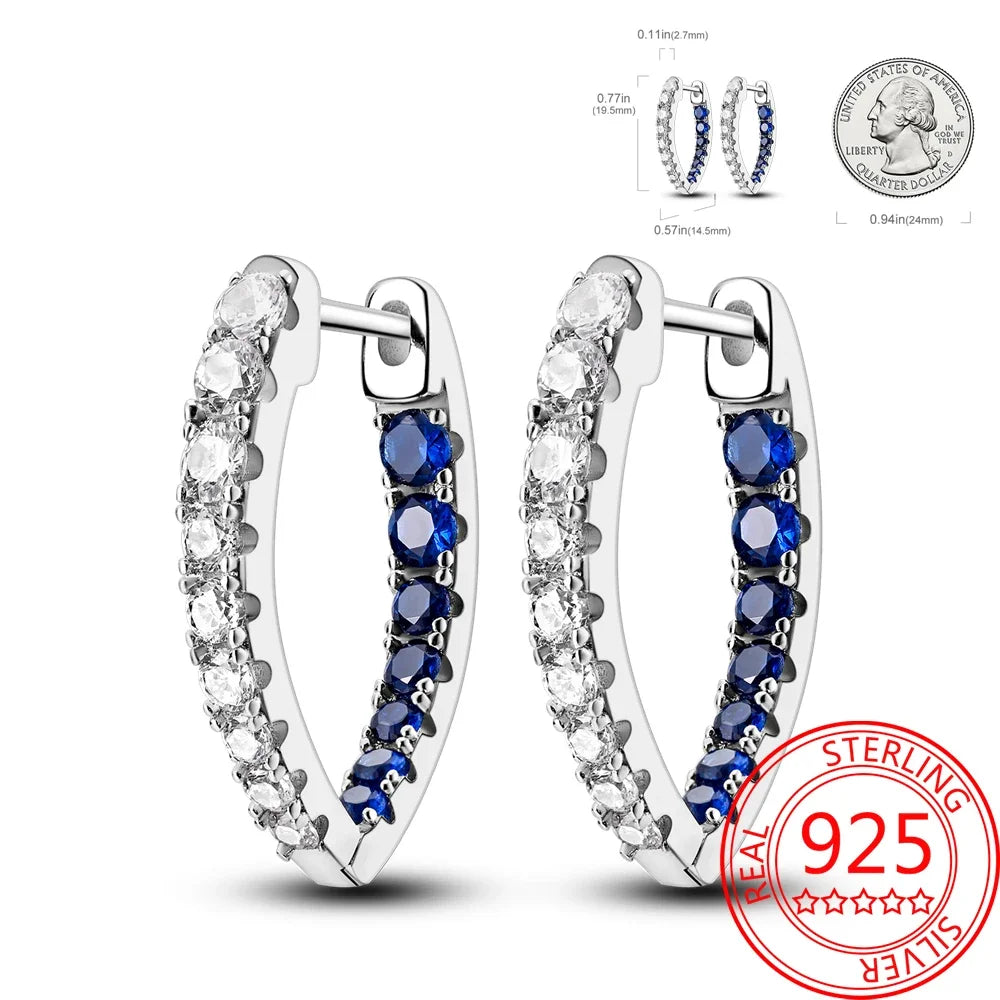 Ear Ring Series 925 Sterling Silver Star Moon Unicorn Tulip Flower Butterfly Bee Geometry Earrings Ladies Pairing with Jewelry