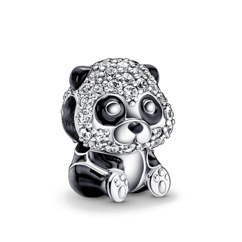 NEW 925 Sterling Silver Charm Fit Original Bracelet Accessories Women Jewelry All kinds Of Cute Animals Series Duck Lion