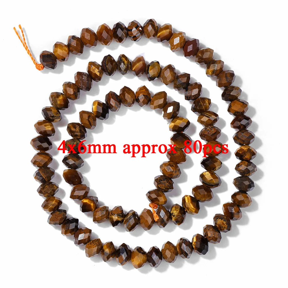 High Quality Yellow Tiger Eye Stone Beads Natural Round Heart Rondelle Cube Irregular Loose Spacer Bead For Jewelry Making DIY