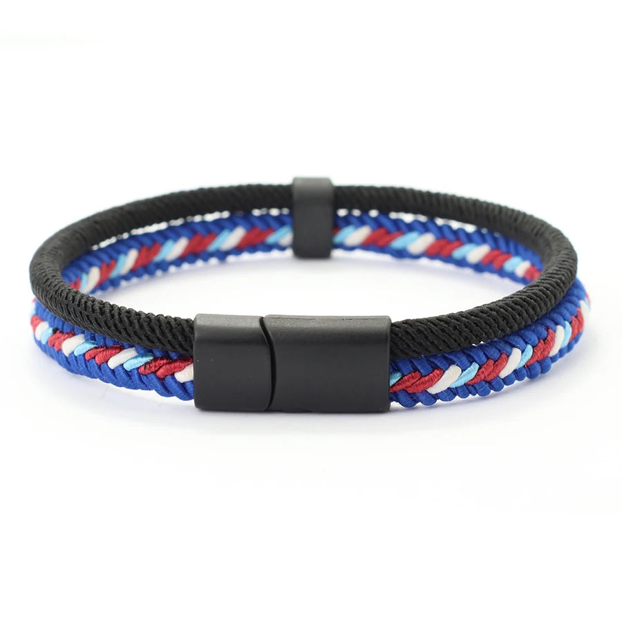 Noter 2025 Personalized Handmade Rope Bracelet For Men Detachable Buckle 4 Colors Grade A Ethnic Fabric Bangle Pulseria Homme