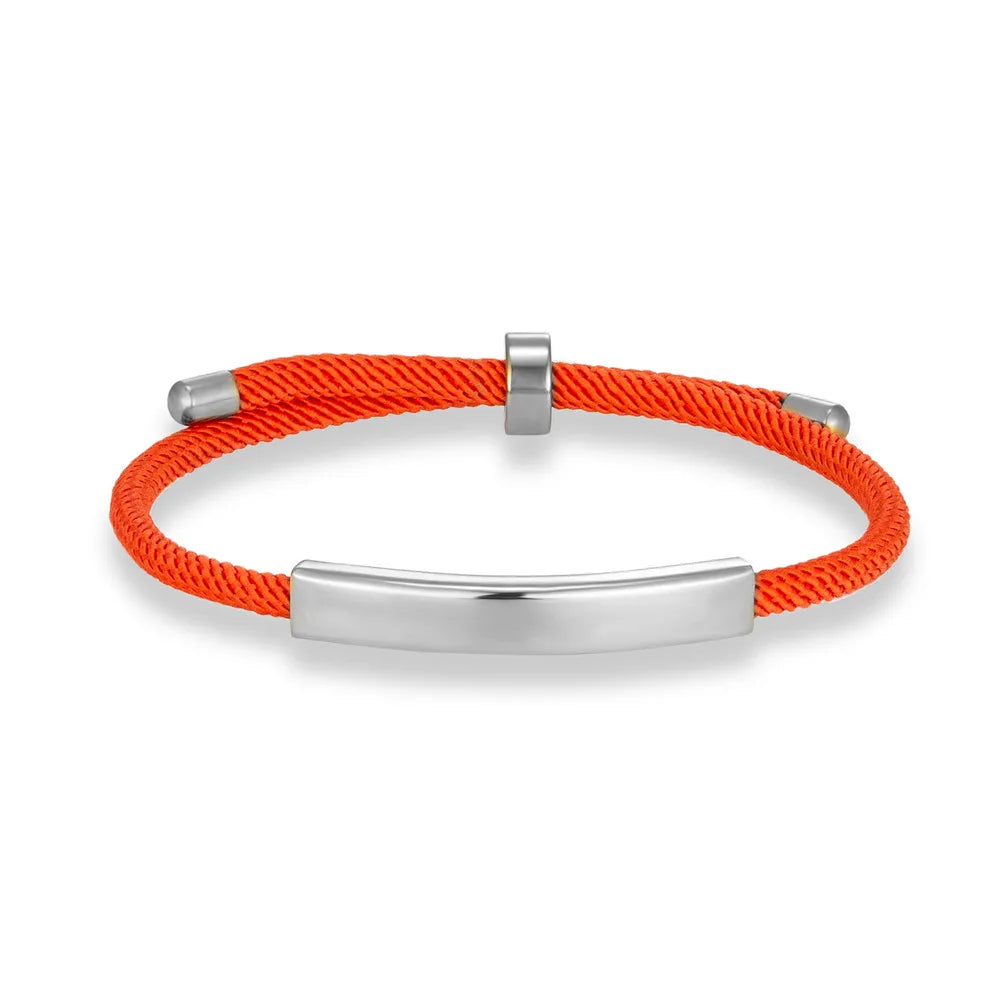 MKENDN Personalized Medical Alert Bracelet Custom Name Engrave Logo Id Phone Bracelets Trendy Emergency Rope Bracelet Gifts