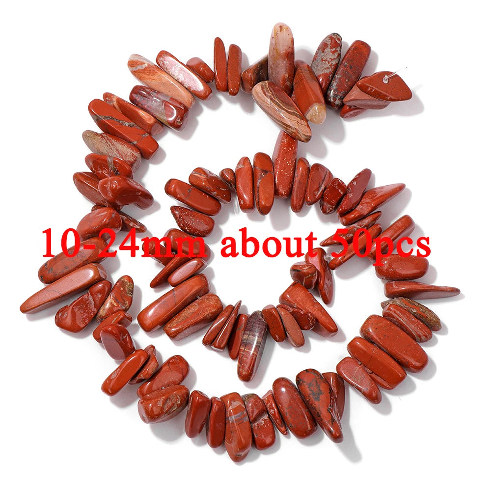100% Natural Red Jasper Stone Bead Oval Cube Round Irregular Shape Chips Beads Fit Jewelry Making DIY Bracelet Necklace Earrings