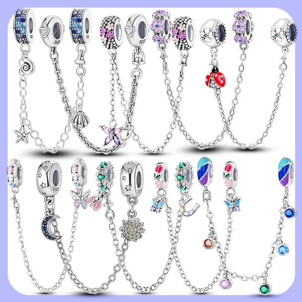 Pandora butterfly safety chain on sale