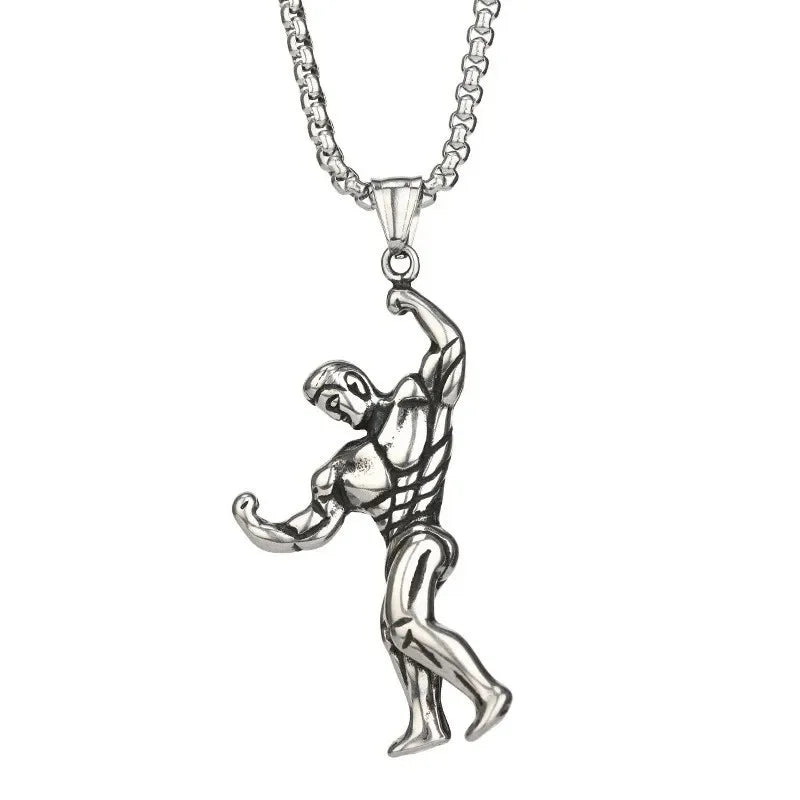 Men's Titanium Steel Hip Hop Punk Trendy Necklace Stainless Steel Sweater Chain Sweatshirt Chain Wholesale Cross-Border