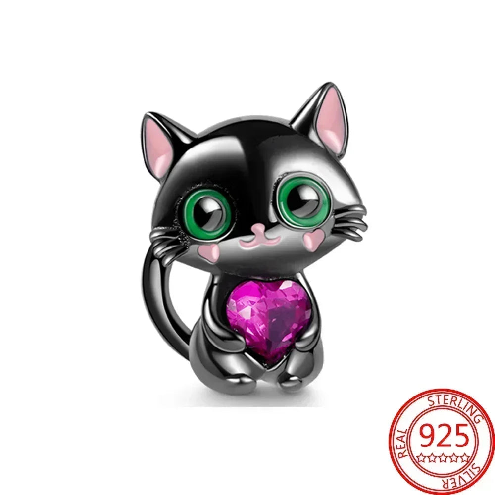 Halloween 925 Sterling Silver Skull Charm Luminous Pumpkin Bat Ghost Coffin Bead Pendant Ring Necklace Bracelet DIY Jewelry Gift