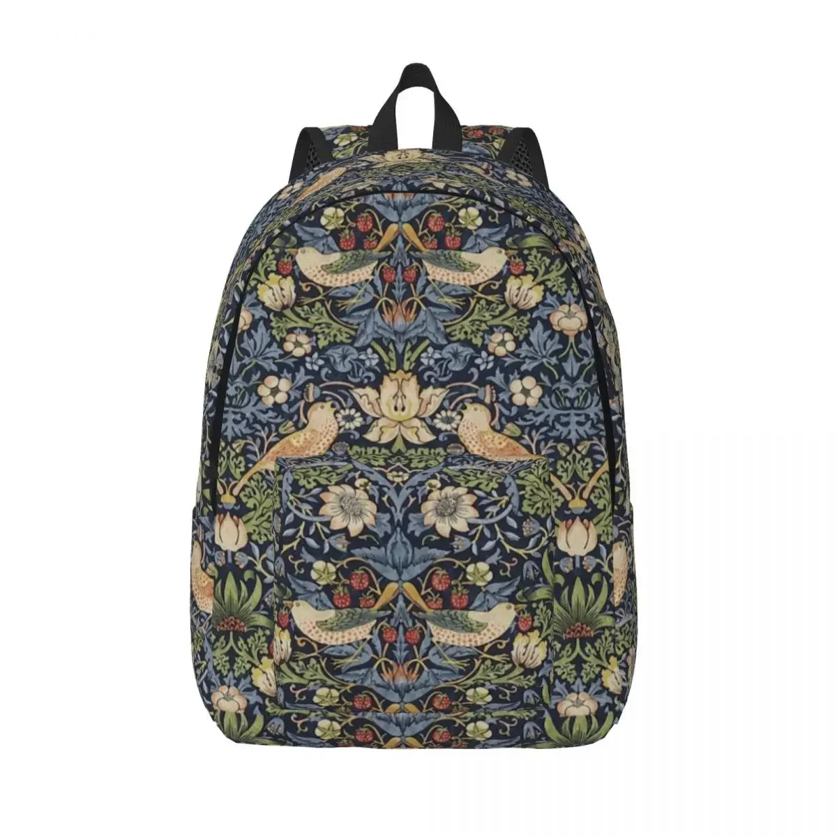 William Morris Art Canvas Backpacks for Women College School Students Bookbag Fits 15 Inch Laptop Floral Textile Pattern Bags