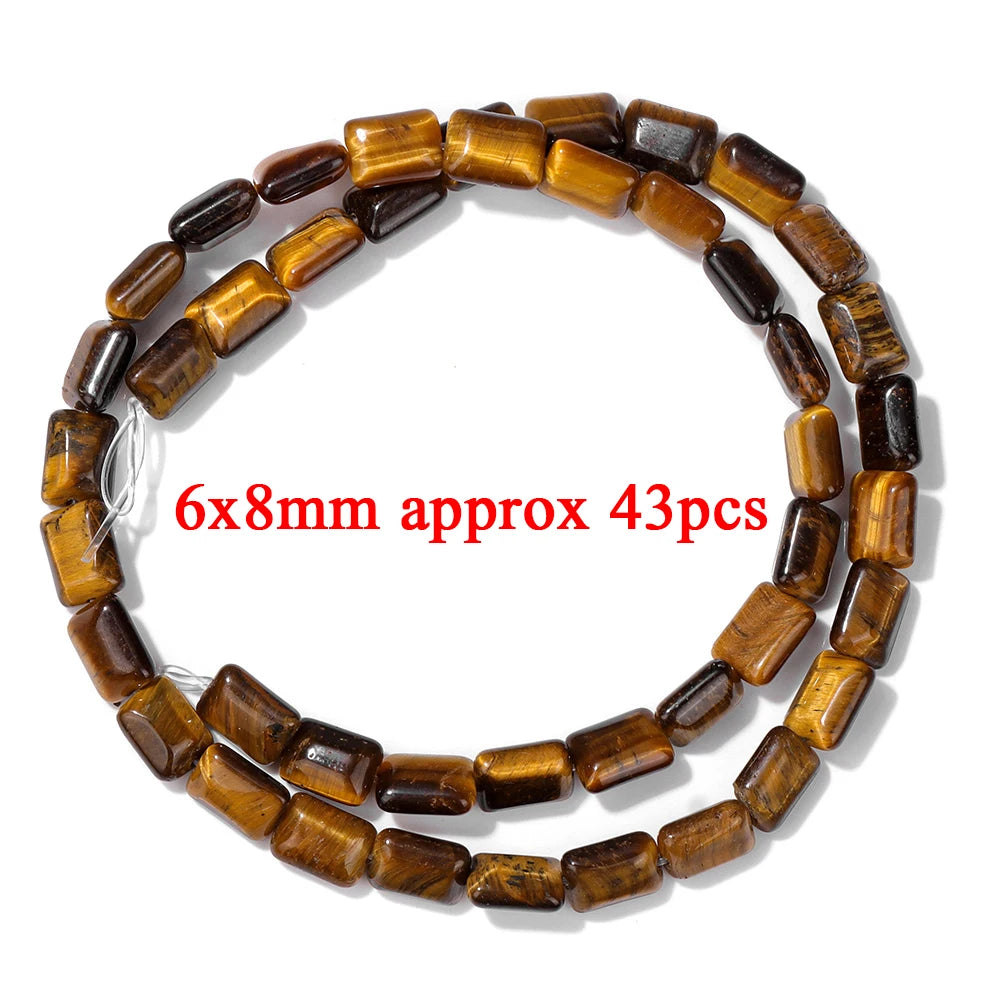 High Quality Yellow Tiger Eye Stone Beads Natural Round Heart Rondelle Cube Irregular Loose Spacer Bead For Jewelry Making DIY