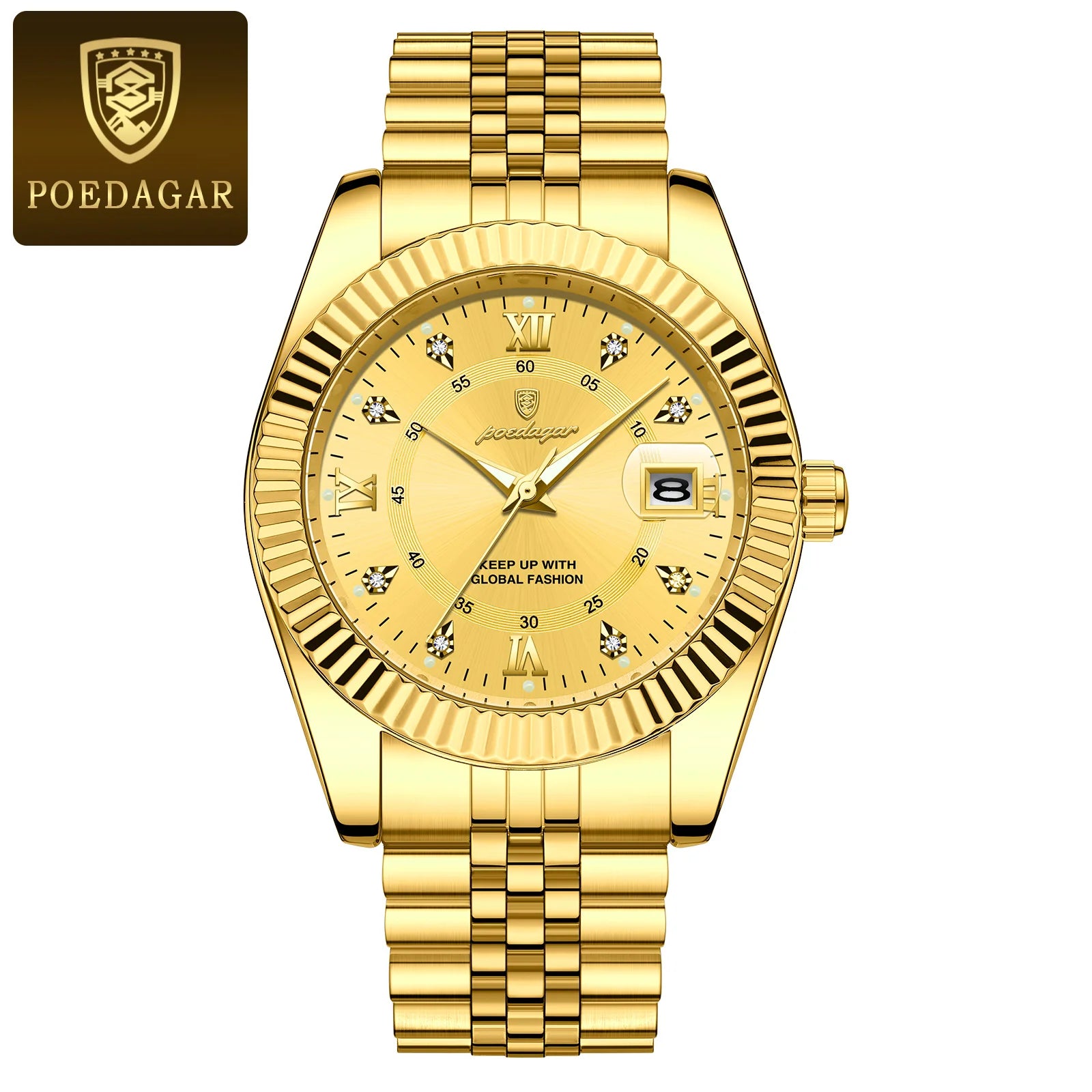 POEDAGAR Luxury Sport Wrist Watch For Man Waterproof Luminous Date Men Watch Quartz Stainless Steel Men's Watches Male Reloj+box - Madeinsea©
