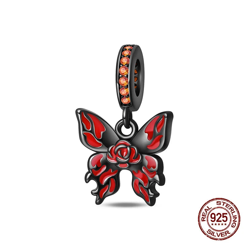 New 925 Sterling Silver Luminous Halloween Skull Witch Pumpkin Candy Charms Beads Fit 3mm Original Bracelets Party Jewelry