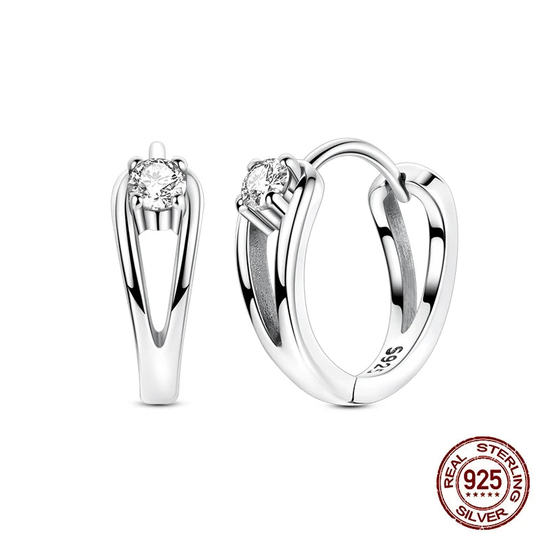 New Earrings 925 Silver Shining Baroque Style Retro Cross Hoop Earrings For Women Daily Wear Birthday Fine Party Jewelry Gift