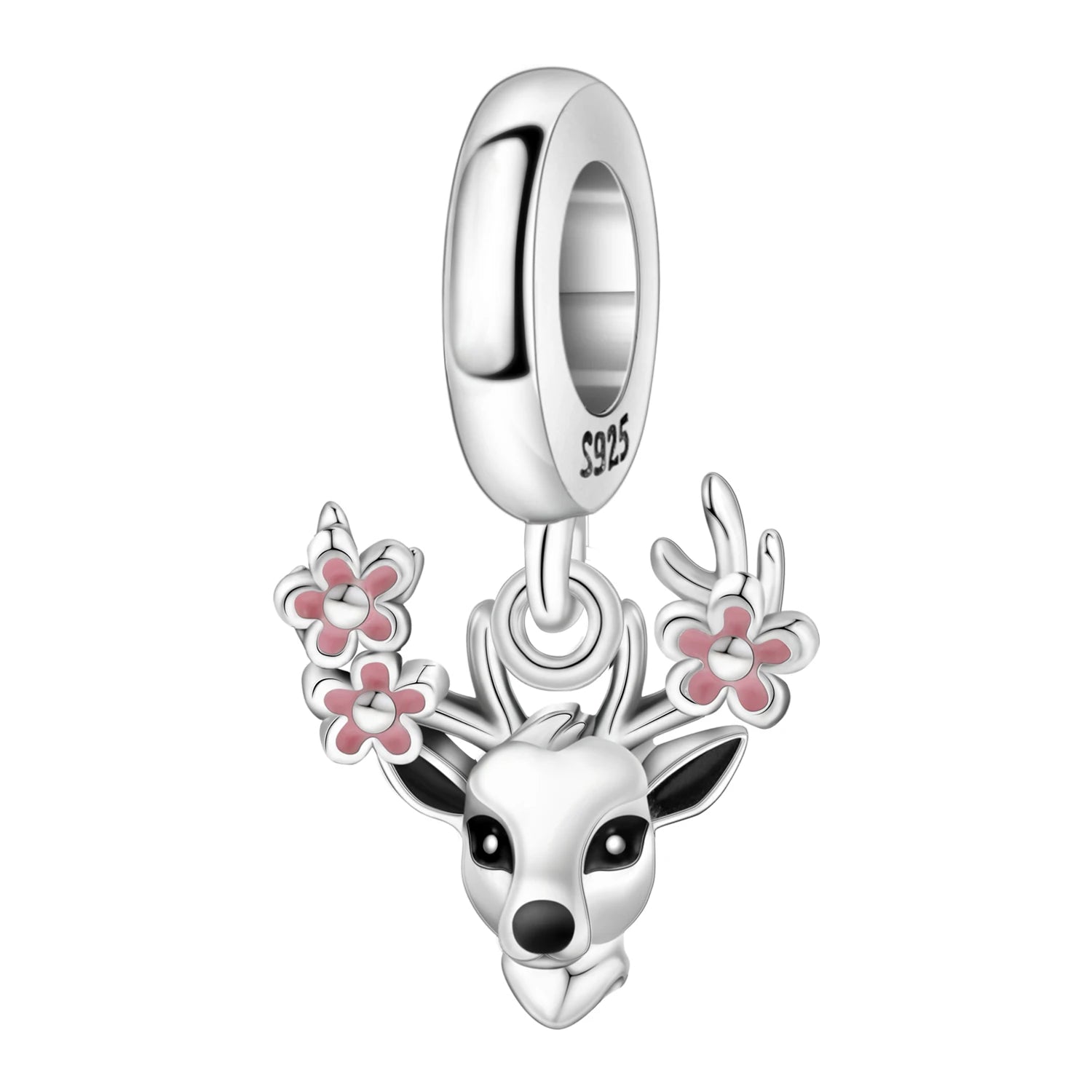 PANPOKI 925 Sterling Silver Cute Panda Animals Beads Original Pendants Bracelet Charm Jewelry Party DIY Trendy Gifts