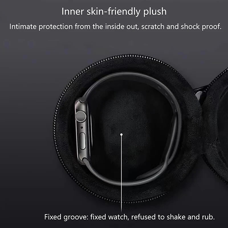 1 étui de voyage portable pour montre simple, résistant aux chocs et aux impacts pour montres-bracelets et montres intelligentes