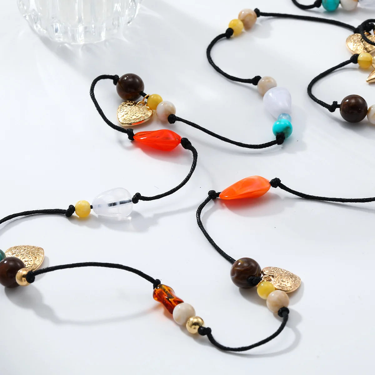 ZAA Exaggerated Hand Woven Multi-layer Heart Necklace