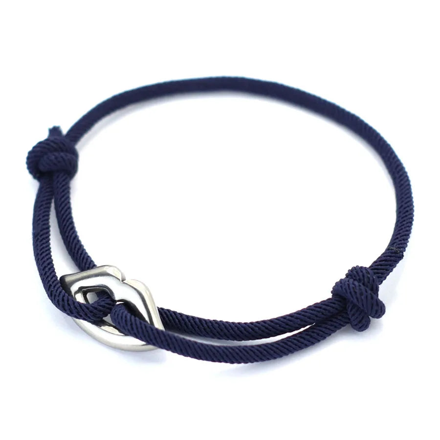 Stylish Rope Bracelet Unisex Handmade Adjustable Lip Shape Charm Braslet Luck Red Thread Braclet Friendship Jewelry Cord Pulsera
