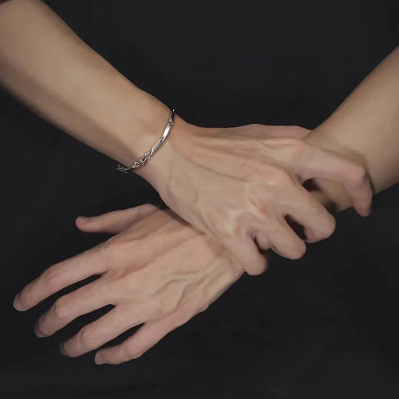 Stainless Steel Melon Seed Chain Bracelet For Men Women Punk Gothic Hiphop Accessories Trendy Unisex Designer Jewelry Lover Gift