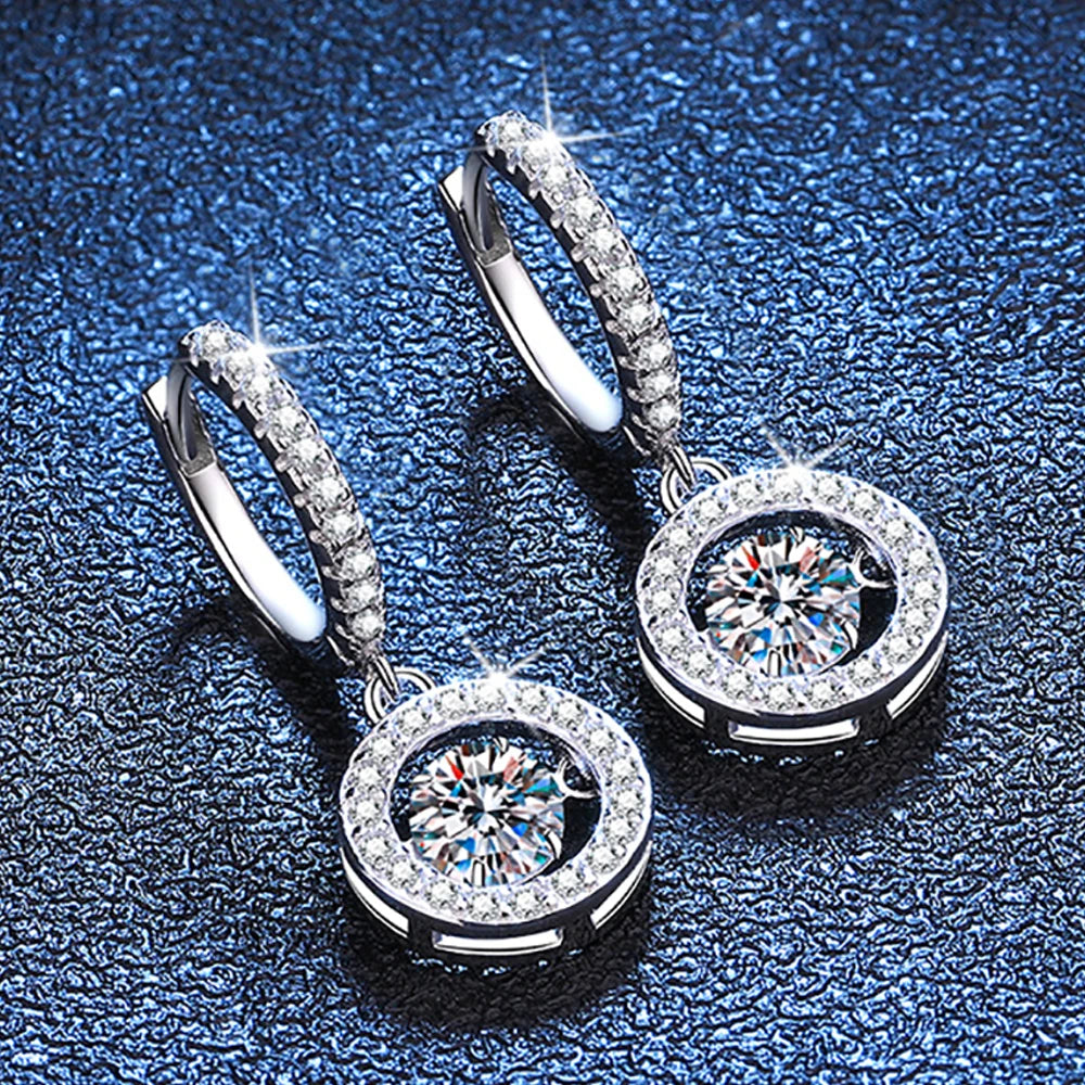 Serenity 5mm D Moissanite Earrings for Women Men Gift Sparkling Lab Diamond Drop Earrings S925 Sterling Silver Earrings Jewelry - Madeinsea©