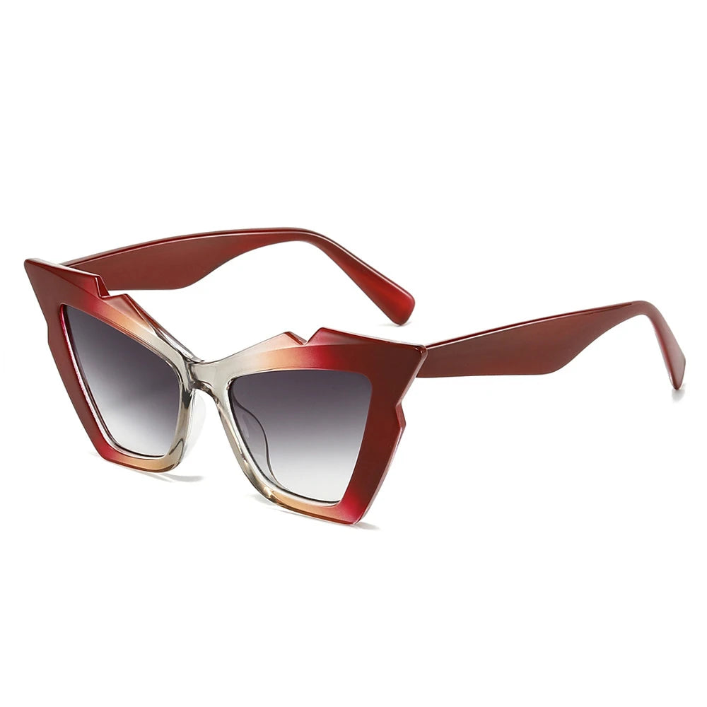 Oversized Cat Eye Sunglasses Women Big Frame New Luxury Brand Fashion Y2K Punk Sun Glasses For Ladies Retro Trendy Eyewear UV400