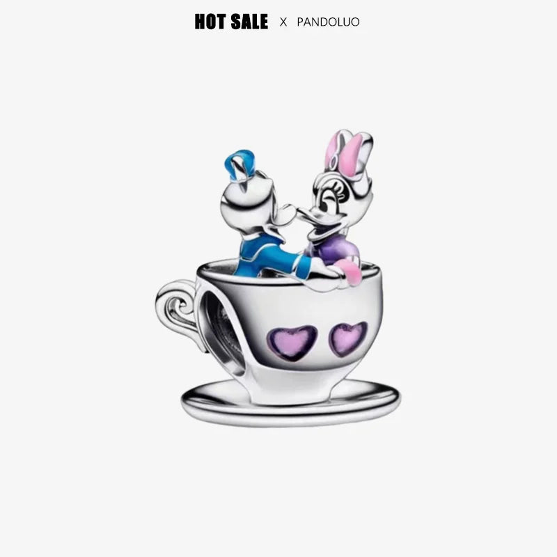 NEW in Charm Disney Cheshire Cat Charm beads Suitable for Original Women Stitch Bracelet Necklace Pendant Jewelry Holiday gifts