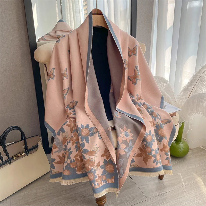 Cashmere Scarf for Women Thick Warm Winter Blanket Brand Female Luxury Quality Shawl Wrap Bufanda 2024 Poncho Echarpe Pashmina - Madeinsea©