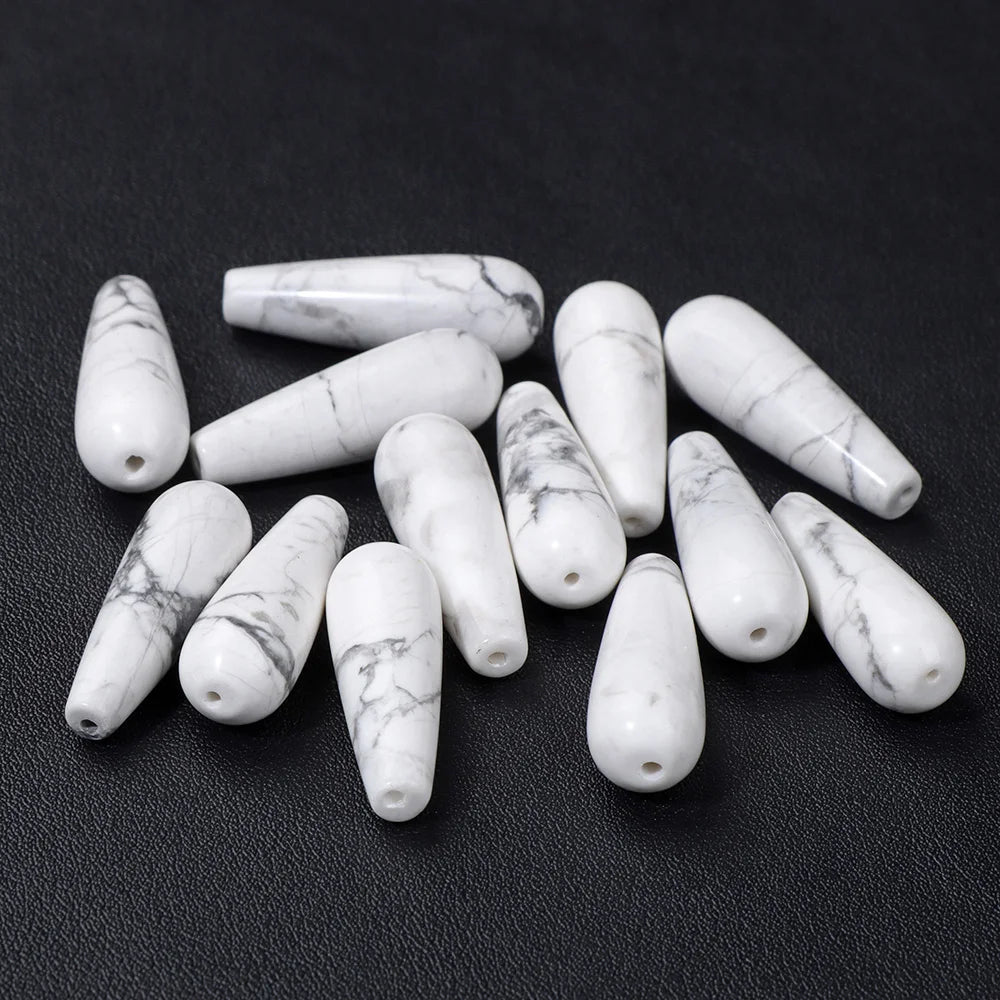 10x30mm Natural TearDrop Chalcedony Stone Beads Water Drop Jaspers Beads For DIY Jewelry Bracelet Earrings Accessori Wholesale