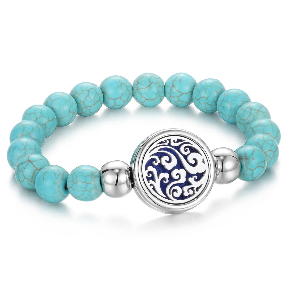 Aromatherapy Beaded Bracelet Aroma Jewelry Essential Oil Bracelet Elastic Beads Bracelet Perfume Aroma Diffuser Locket Bracelets - Madeinsea©