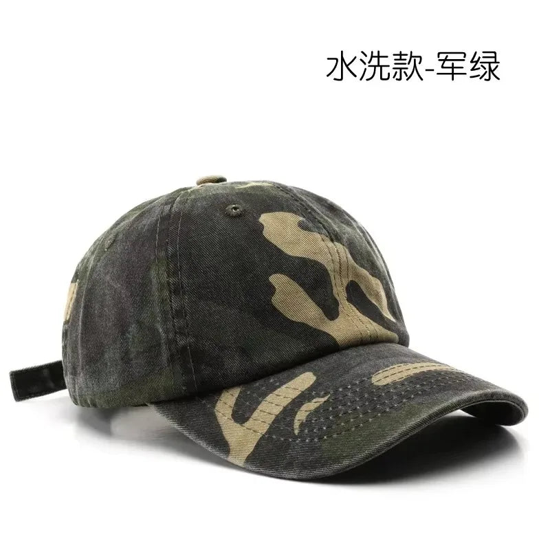 New Japanese Style Street Tide Brand Soft Top Camouflage Baseball Cap Female Face Little Wild Peaked Cap