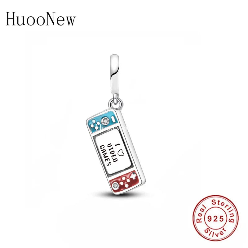 Fit Original Pan Charms Bracelet 925 Sterling Silver I Love Video Games Controller Bead For Making Women Berloque 2022