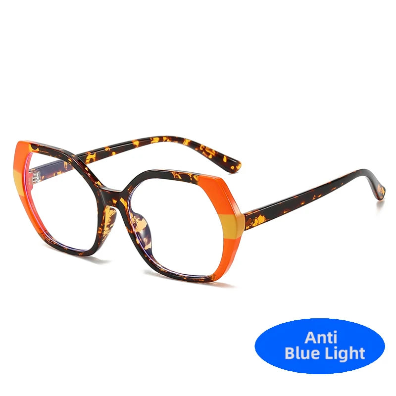 New TR90 Vintage Anti Blue Light Optical Polygon Sexy Ladies Glasses Women Luxury Brand Designer Trend Myopia Eyewear Frame Lady