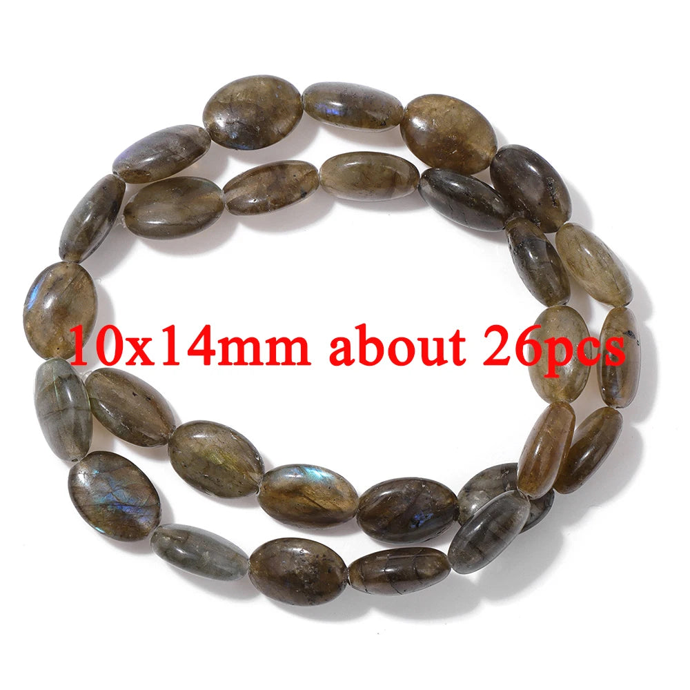 Natural Dark Labradorite Stone Bead Black Spectrolite Faceted Round Leaf Square Loose Spacer Beads For Jewelry Making Handmade