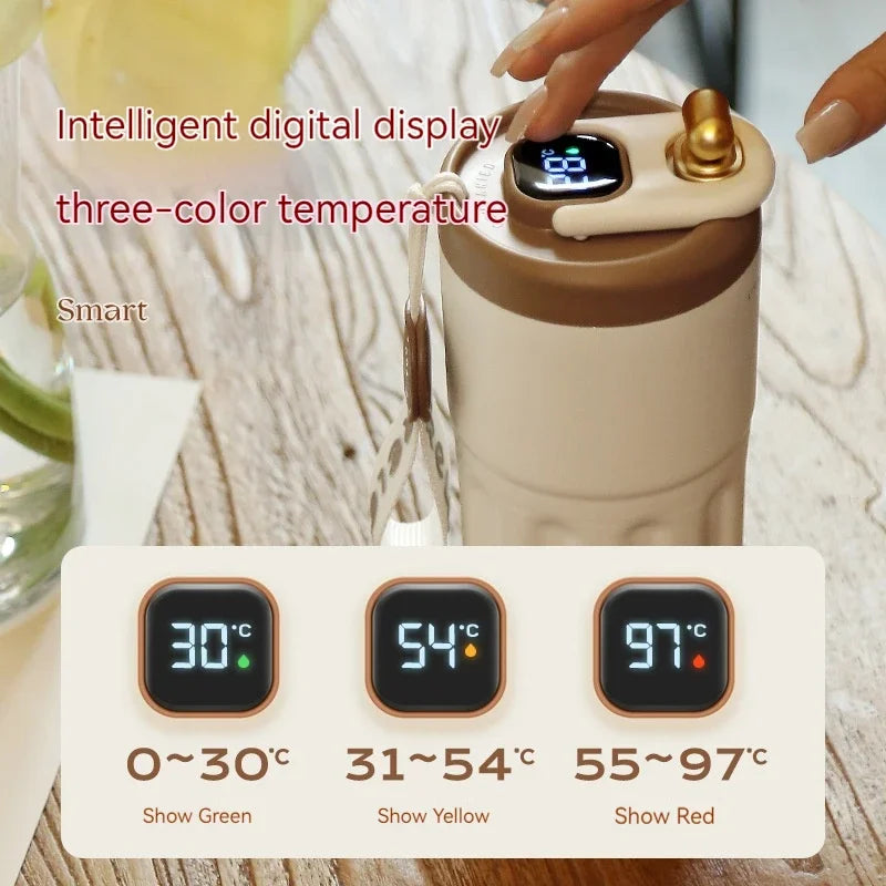 LED Temperature Displayed Stainless Steel Thermo Water Cup Coffee Cup Keep Cold and Heat Thermal Mug Traveling Vacuum Flask
