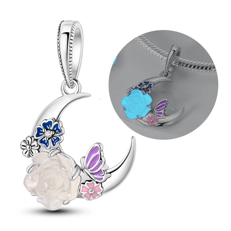 New 925 Sterling Silver Charm Beads Pendant Pumpkin Maple Leaf Autumn Series Charms Fit Original Bracelets Fine Jewelry