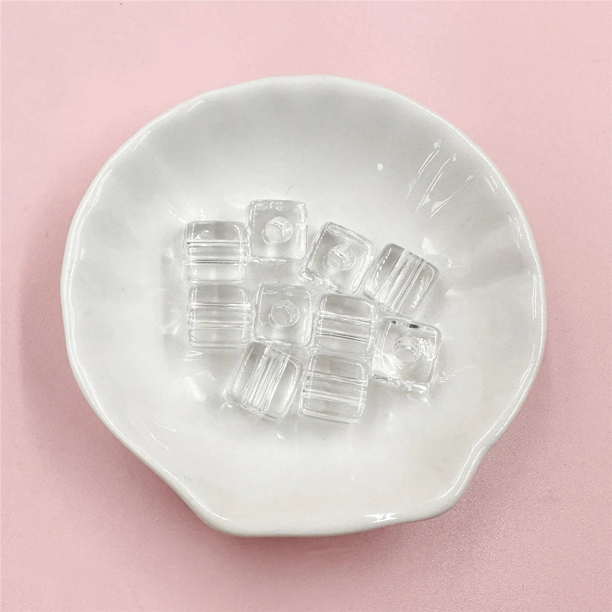 10pcs 10mm Square Shape Beads For Jewelry Making Spacer Candy color Acrylic Beaded Jewelry Materials