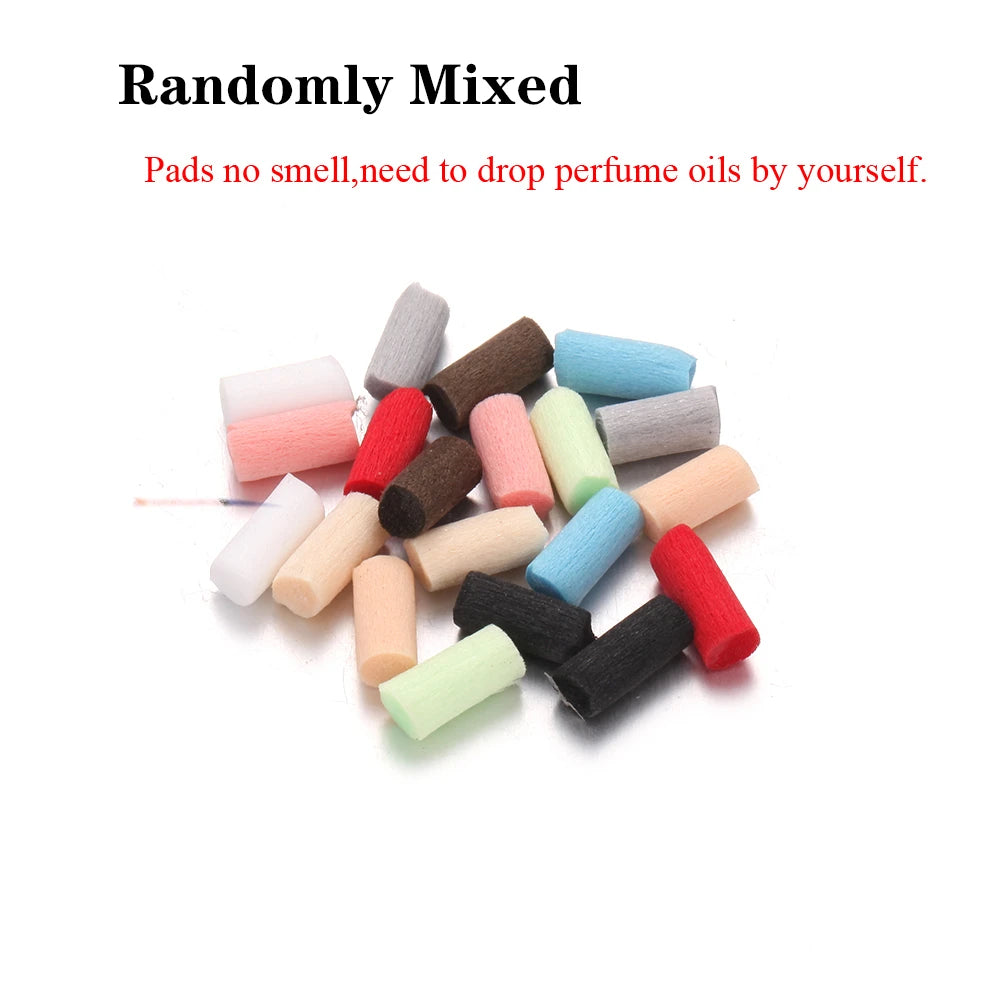100PCS Wholesale Aromatherapy Pads for Necklace Bracelet 25mm 30mm Mixed Colorful Spacers Round Diffuser Thick Felt Refill Pads