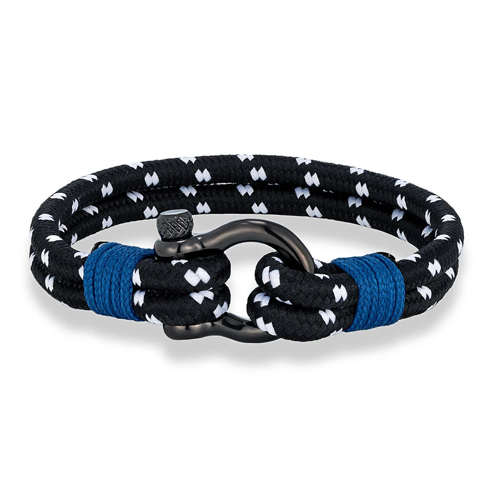 MKENDN Nautical Rope Bracelet for Men Women Minimalist Navy Nylon Perfect Rope Jewelry Graduation Gift Unisex Design