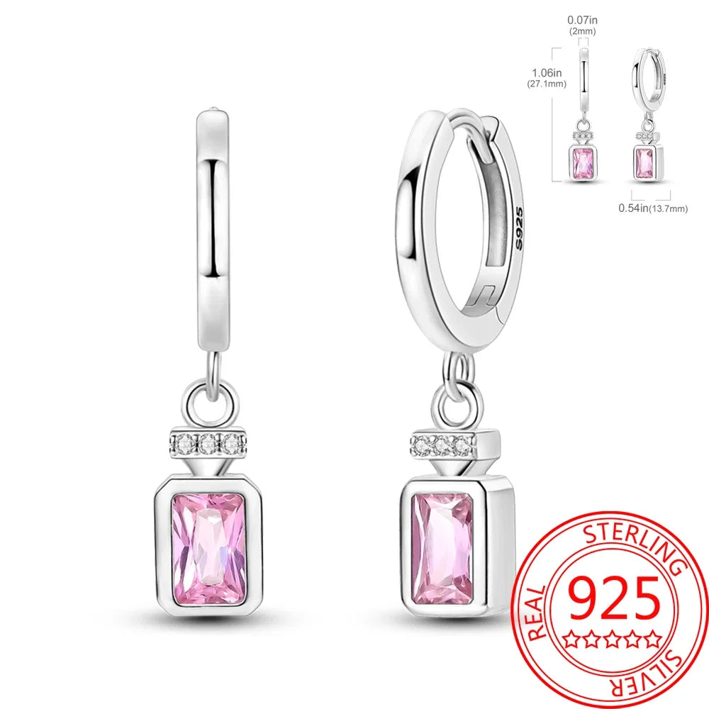 Ear Ring Series 925 Sterling Silver Star Moon Unicorn Tulip Flower Butterfly Bee Geometry Earrings Ladies Pairing with Jewelry