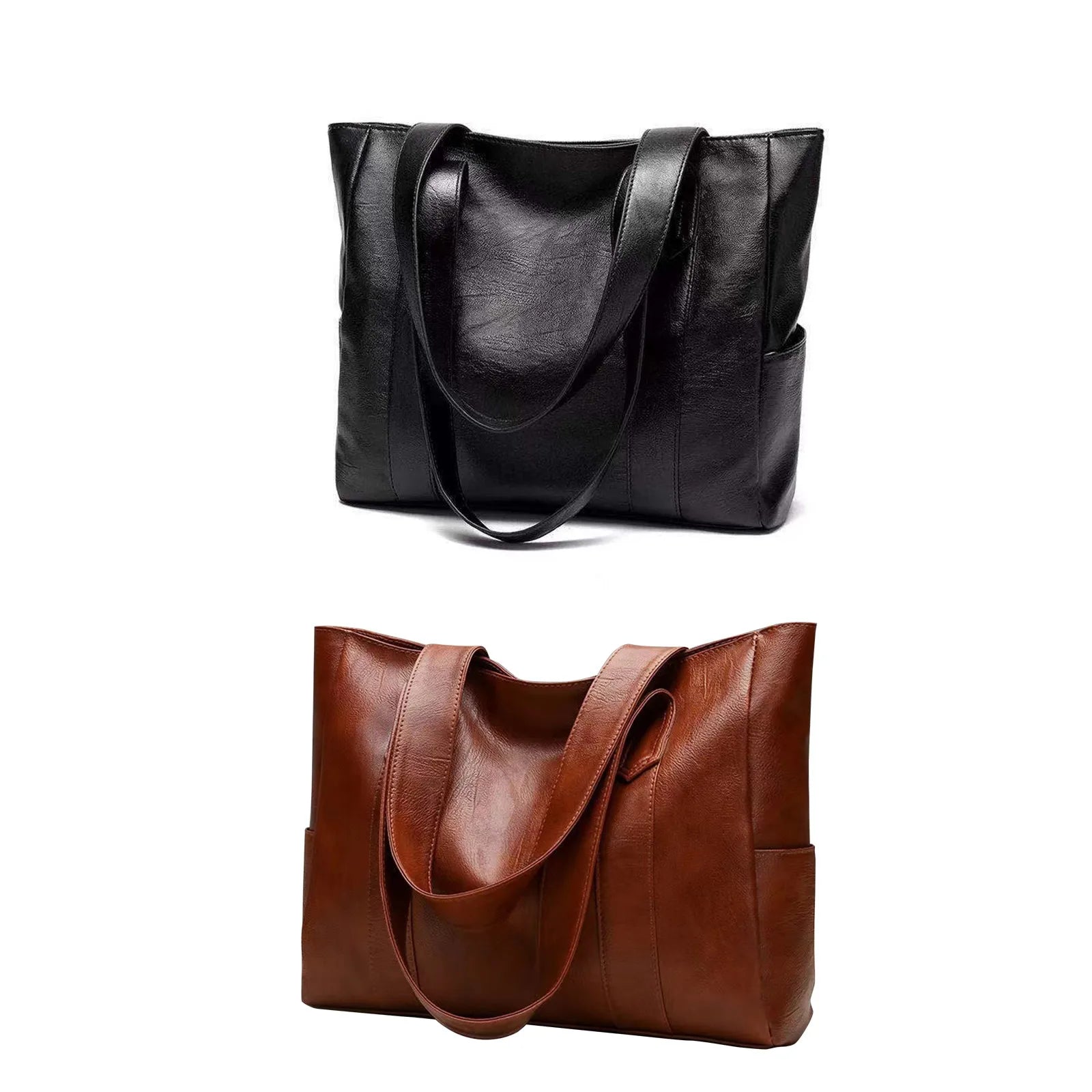 Big Soft Leather Bag Female 2025 New Tide Version Of Everything Simple Large Capacity Tote Single Shoulder Handbag