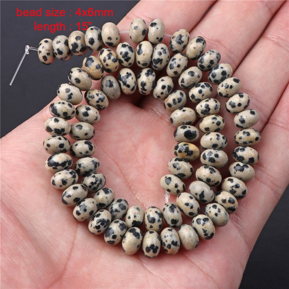 New Arrival Dalmation Jaspers Stone Bead Natural Spotted Stone Various Shape Loose Spacer Beads DIY Handmade Jewelry Accessories